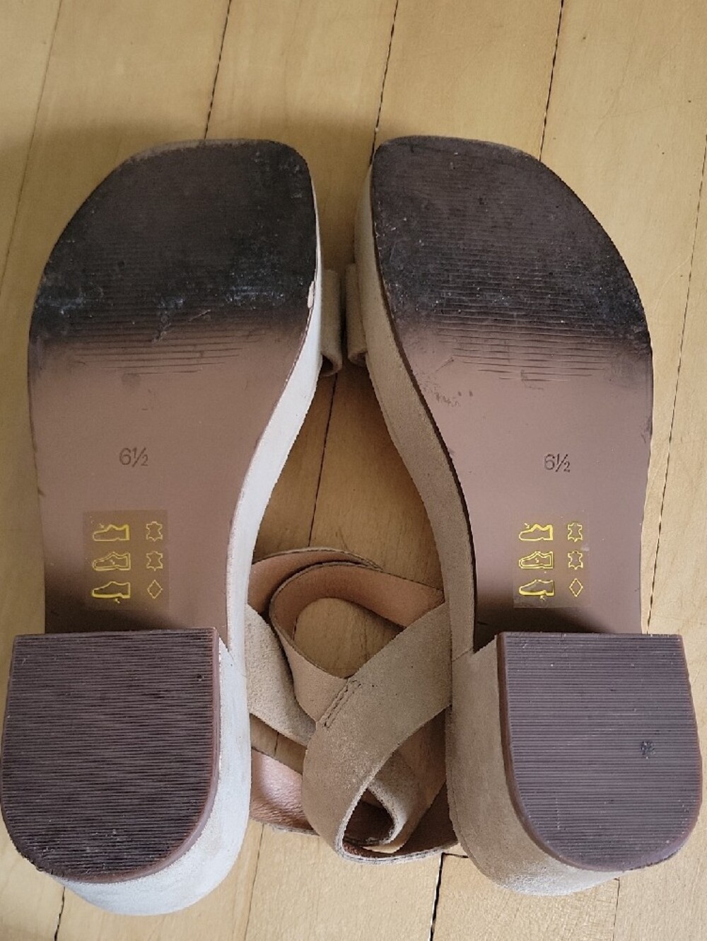 Madewell Taupe Block Heel Ankle-Strap Sandals - 6.5 - Picture 5 of 7